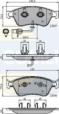 Comline CBP11740 - Тормозные колодки, дисковые, комплект autospares.lv