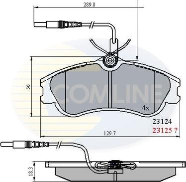 Comline CBP1174 - Тормозные колодки, дисковые, комплект autospares.lv