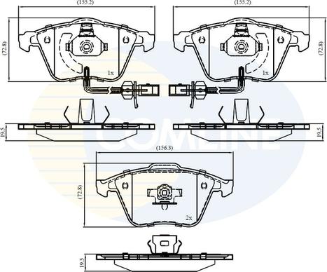 Comline CBP11753 - Тормозные колодки, дисковые, комплект autospares.lv