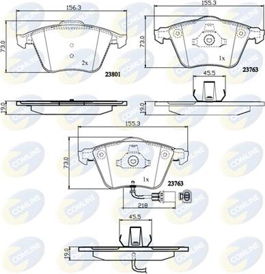 Comline CBP11752 - Тормозные колодки, дисковые, комплект autospares.lv