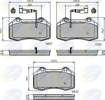 Comline CBP11703 - Тормозные колодки, дисковые, комплект autospares.lv