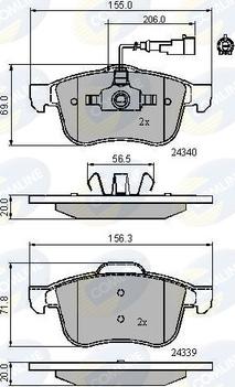 Comline CBP11718 - Тормозные колодки, дисковые, комплект autospares.lv