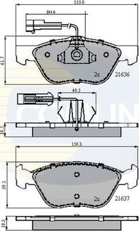 Comline CBP1897 - Тормозные колодки, дисковые, комплект autospares.lv