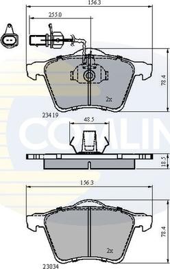 Comline CBP1885 - Тормозные колодки, дисковые, комплект autospares.lv