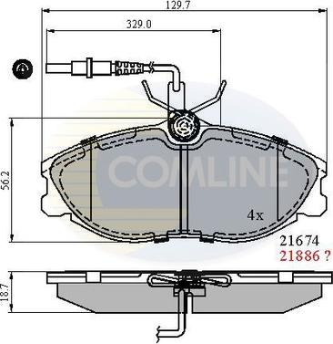 Comline CBP1340 - Тормозные колодки, дисковые, комплект autospares.lv