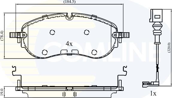 Comline CBP13413 - Тормозные колодки, дисковые, комплект autospares.lv