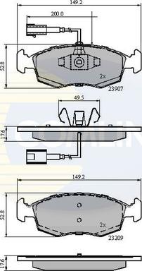 Comline CBP12044 - Тормозные колодки, дисковые, комплект autospares.lv