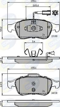 Comline CBP12028 - Тормозные колодки, дисковые, комплект autospares.lv