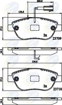 Comline CBP12140 - Тормозные колодки, дисковые, комплект autospares.lv