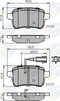 Comline CBP12103 - Тормозные колодки, дисковые, комплект autospares.lv