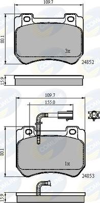 Comline CBP12102 - Тормозные колодки, дисковые, комплект autospares.lv