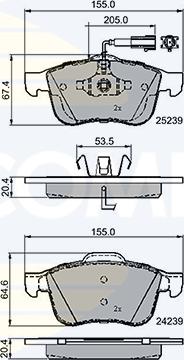 Comline CBP12118 - Тормозные колодки, дисковые, комплект autospares.lv