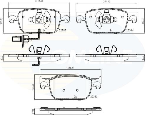 Comline CBP12352 - Тормозные колодки, дисковые, комплект autospares.lv