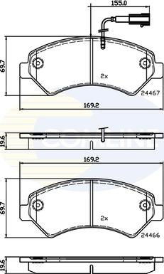 Comline CBP12247 - Тормозные колодки, дисковые, комплект autospares.lv