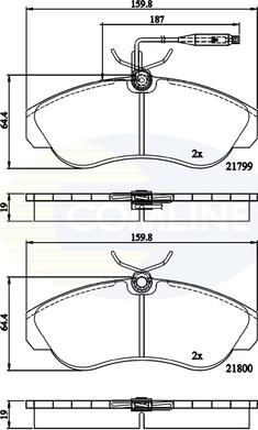 Comline CBP1275 - Тормозные колодки, дисковые, комплект autospares.lv