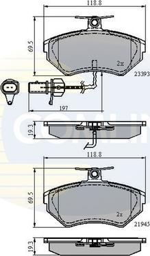 Comline CBP1736 - Тормозные колодки, дисковые, комплект autospares.lv