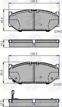 Comline CBP3998 - Тормозные колодки, дисковые, комплект autospares.lv