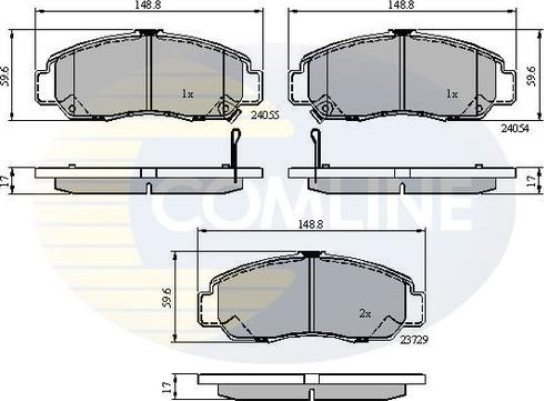 Comline CBP3949 - Тормозные колодки, дисковые, комплект autospares.lv