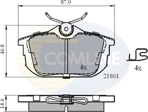Comline CBP3945 - Тормозные колодки, дисковые, комплект autospares.lv