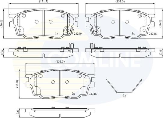 Comline CBP3948 - Тормозные колодки, дисковые, комплект autospares.lv