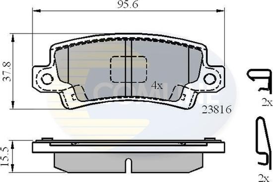 Comline CBP3942 - Тормозные колодки, дисковые, комплект autospares.lv