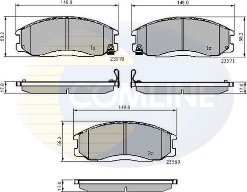 Comline CBP3938 - Тормозные колодки, дисковые, комплект autospares.lv