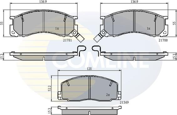 Comline CBP3441 - Тормозные колодки, дисковые, комплект autospares.lv