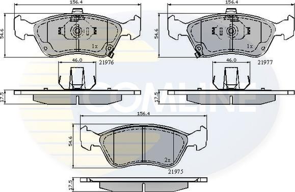 Comline CBP3450 - Тормозные колодки, дисковые, комплект autospares.lv