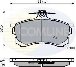 Comline CBP3452 - Тормозные колодки, дисковые, комплект autospares.lv