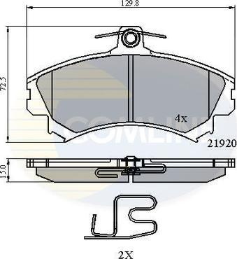 Comline CBP3462 - Тормозные колодки, дисковые, комплект autospares.lv