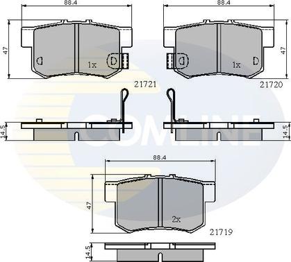 Comline CBP3471 - Тормозные колодки, дисковые, комплект autospares.lv