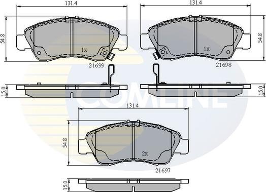 Comline CBP3556 - Тормозные колодки, дисковые, комплект autospares.lv