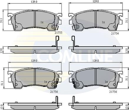 Comline CBP3510 - Тормозные колодки, дисковые, комплект autospares.lv