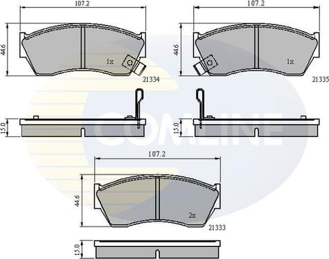 Comline CBP3518 - Тормозные колодки, дисковые, комплект autospares.lv