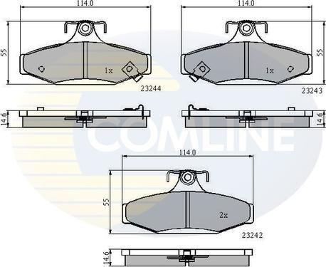 Comline CBP3586 - Тормозные колодки, дисковые, комплект autospares.lv