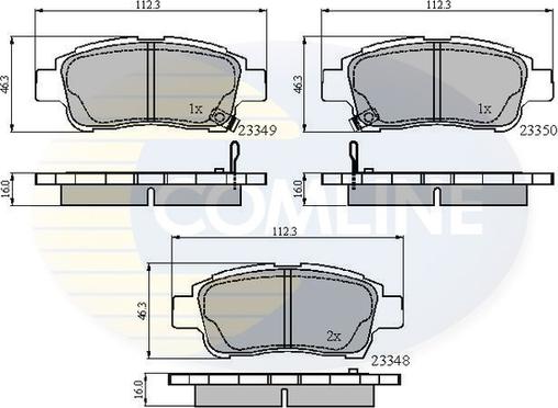 Comline CBP3582 - Тормозные колодки, дисковые, комплект autospares.lv