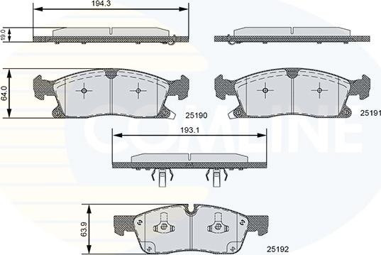 Comline CBP36096 - Тормозные колодки, дисковые, комплект autospares.lv