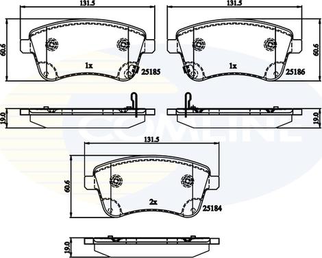 Comline CBP36047 - Тормозные колодки, дисковые, комплект autospares.lv