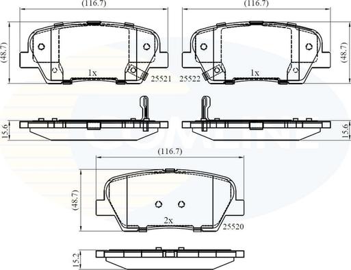 Comline CBP36009 - Тормозные колодки, дисковые, комплект autospares.lv