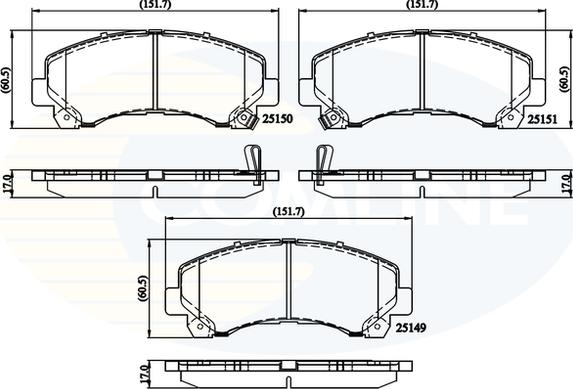 Comline CBP36006 - Тормозные колодки, дисковые, комплект autospares.lv