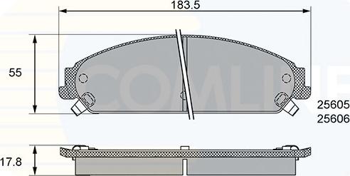 Comline CBP36086 - Тормозные колодки, дисковые, комплект autospares.lv