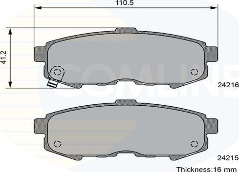 Comline CBP36088 - Тормозные колодки, дисковые, комплект autospares.lv