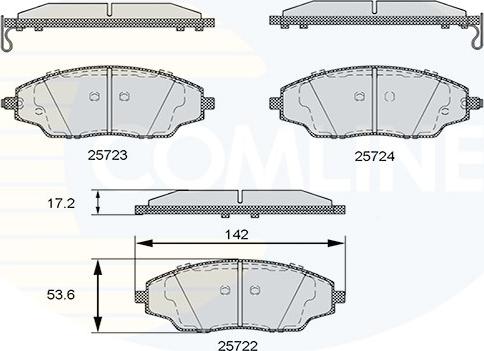 Comline CBP36083 - Тормозные колодки, дисковые, комплект autospares.lv