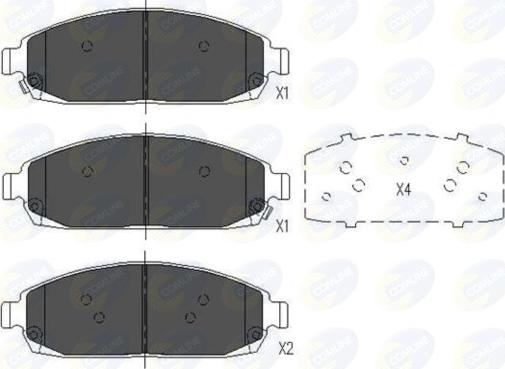 Comline CBP36028 - Тормозные колодки, дисковые, комплект autospares.lv