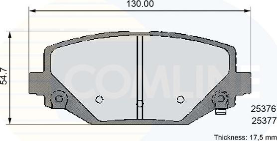 Comline CBP36102 - Тормозные колодки, дисковые, комплект autospares.lv