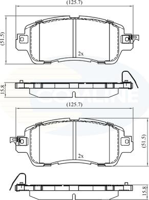 Comline CBP36115 - Тормозные колодки, дисковые, комплект autospares.lv