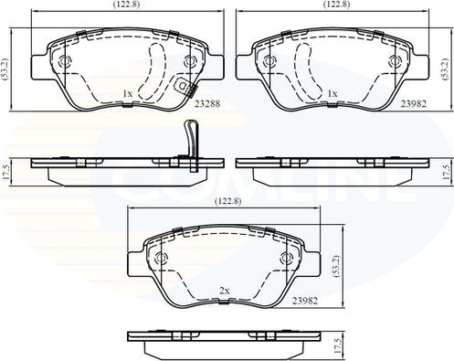 Comline CBP31594 - Тормозные колодки, дисковые, комплект autospares.lv