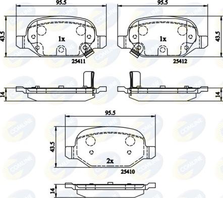 Comline CBP31559 - Тормозные колодки, дисковые, комплект autospares.lv