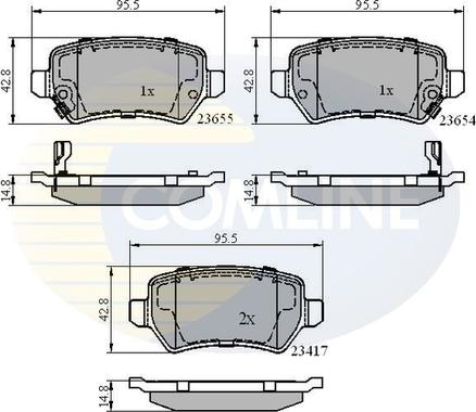 Comline CBP31551 - Тормозные колодки, дисковые, комплект autospares.lv