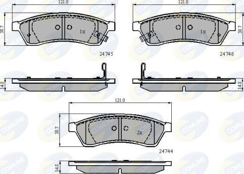 Comline CBP31568 - Тормозные колодки, дисковые, комплект autospares.lv